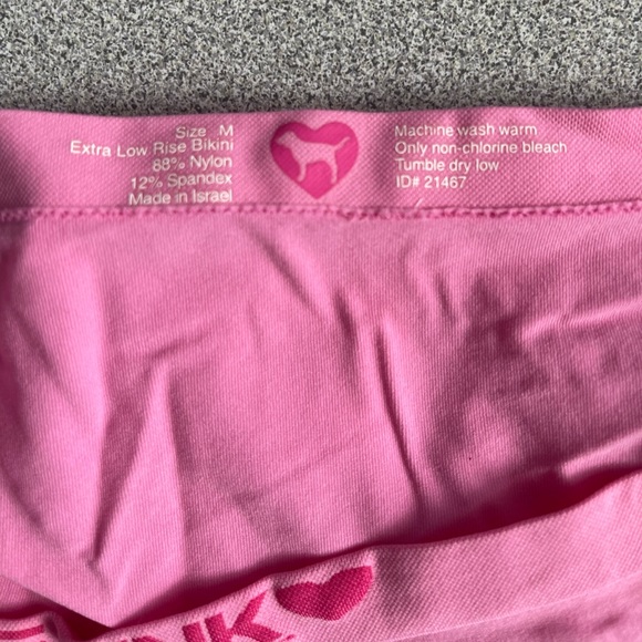 PINK V/S Love Pink Extra Low Rise Bikini Underwear Size Medium - Picture 3 of 7